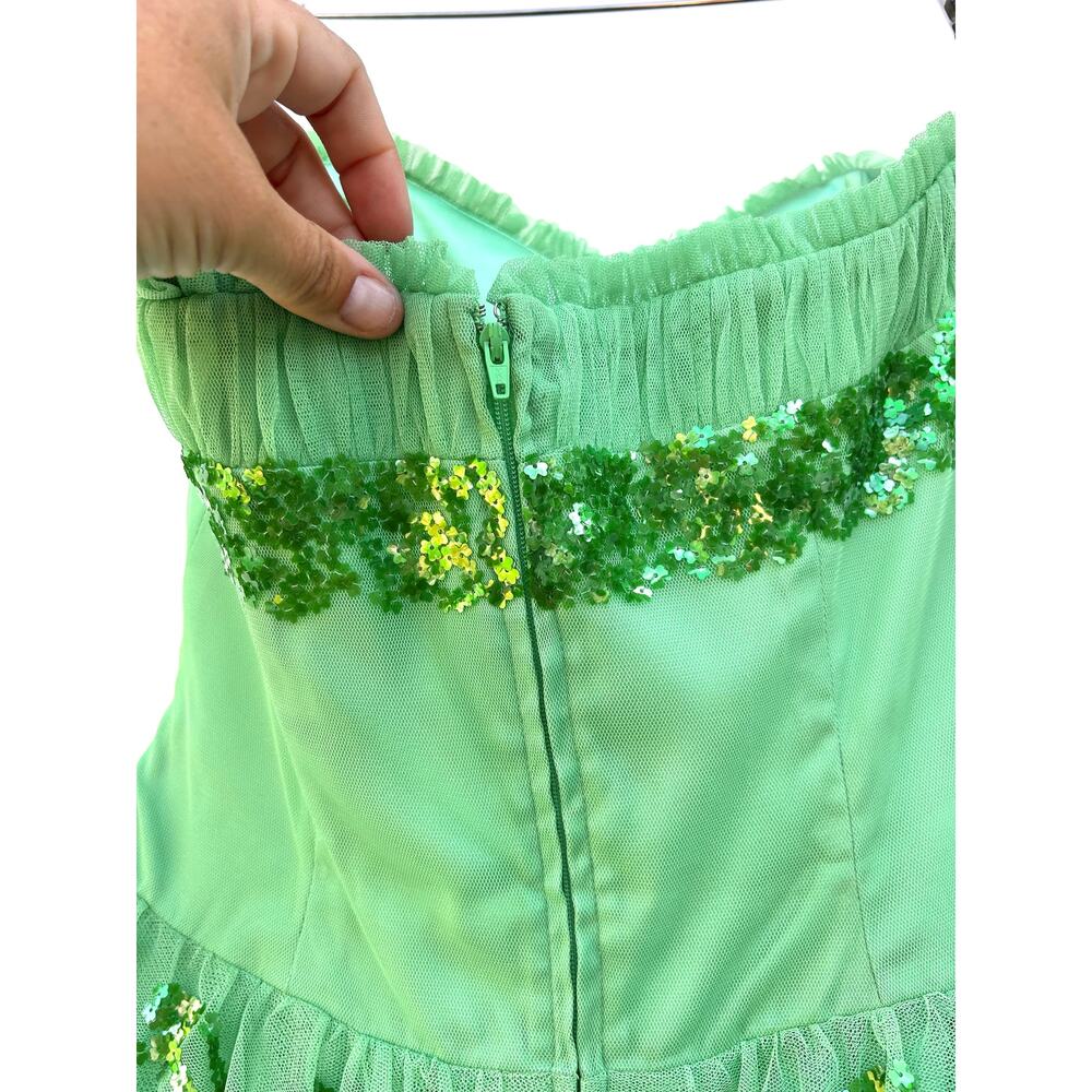 Y2K Betsey Johnson Sharpay Evans Dress High School Musical Green Fairy Tulle 6 - Picture 9 of 11